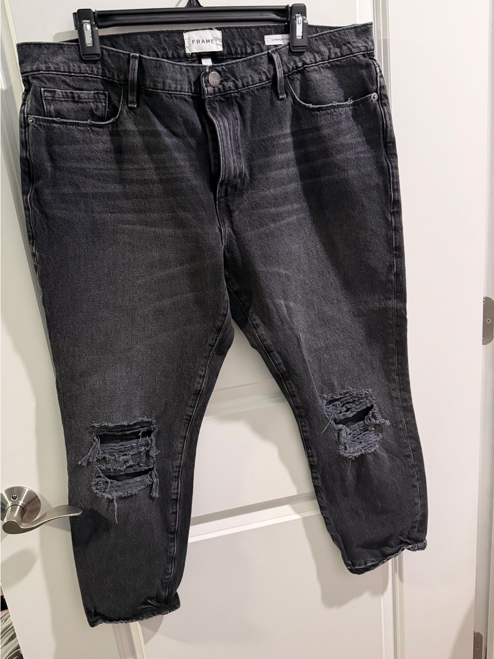 FRAME Le Garçon Crop Denim